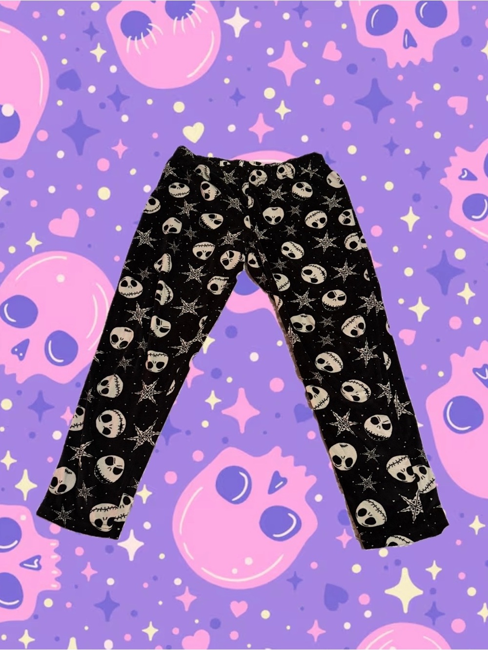 Disney Black and White Skull pj bottoms